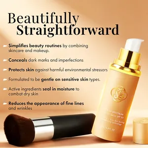 Luxe αντηλιακός ορός SPF 50 foundation με επαγγελματικό πινέλο μακιγιάζ
