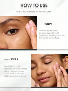 Detailed two-step application guide for moisturizing makeup primer to achieve smooth skin
