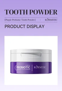 Polvo dental probiótico púrpura KORMESIC para el blanqueamiento dental, frasco