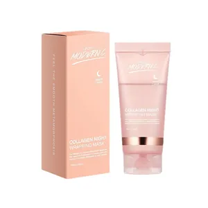 Mascarilla facial nocturna de colágeno de 75ml con caja para rejuvenecimiento profundo