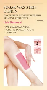 Detailed demonstration of efficient sugar wax strip application for hair removal