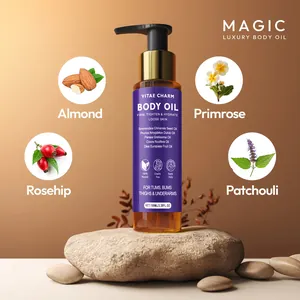 Huile Corporelle Raffermissante de Luxe Vitae Charm pour le Raffermissement de la Peau Huile de Massage Naturelle à l'Amande