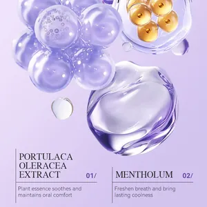 Detalle de ingredientes de polvos dentales probióticos con extracto de portulaca