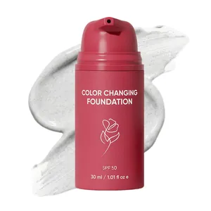 Color Changing Foundation SPF 50 Makeup Base Hydrating Sunscreen Brightening Face Foundation Color Correcting Cream Concealer Women Beauty Cosmetic