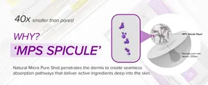 Micro view of MPS Spicule technology within this collagen PDRN firming cream