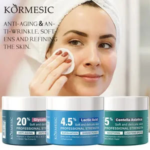 Coton de soin KORMESIC avec acide glycolique acide lactique et centella asiatica