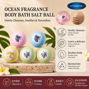 KORMESIC Bombas de Baño Perfumadas Naturales Con Pétalos de Flores Secas Limpieza Corporal Hidratante Sales de Baño con Aceites Esenciales Para Spa Relax