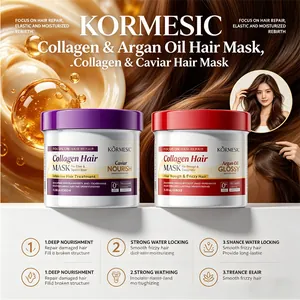 KORMESIC Collagen and Argan Oil Hair Mask for deep hair repair and nourishment treatment