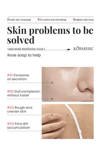 Detalle de textura de piel que muestra problemas resueltos por el jabón Kormesic.