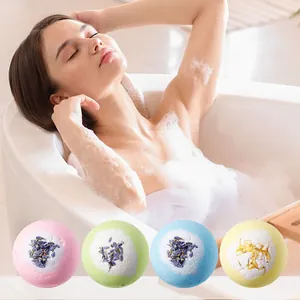 Set de bombas de baño hidratantes KORMESIC con flores secas naturales para baño relajante