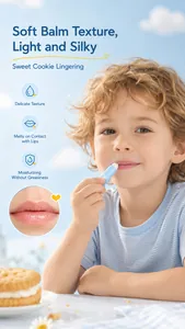 KORMESIC children's sweet cookie lip balm with soft and silky balm texture