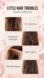 Vue détaillée des problèmes de cheveux courants comme la sécheresse et les nœuds