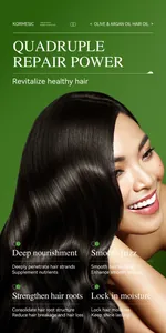 Detailed view of healthy hair shine showing KORMESIC Olive & Argan Hair Oil benefits