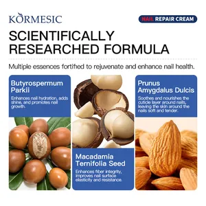 Crème réparatrice pour ongles KORMESIC aux ingrédients naturels de macadamia et karité