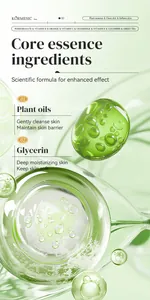 Vista detallada de los ingredientes del jabón vegetal KORMESIC con aceites y glicerina