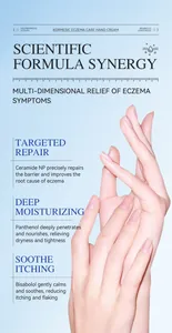 Infographie de la crème pour mains Kormesic avec céramide pour soulager l'eczéma