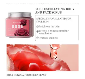 Detailed description of Kormesic Rose Exfoliating Scrub with Rosa Rugosa flower extract