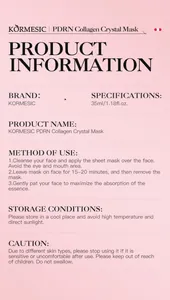 Détails du masque au collagène KORMESIC PDRN et instructions d'utilisation du soin