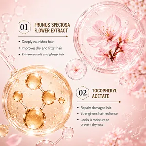 Huile capillaire KORMESIC au cerisier avec extrait de Prunus Speciosa et vitamine E pure