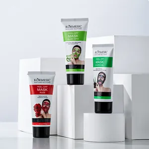 Coffret de masques faciaux peel-off KORMESIC 60g à l'aloe vera, au charbon et à la rose