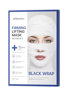 Detailansicht der KORMESIC Black Bandage Lifting und Thermo-Shrinking Gesichtsmaske.