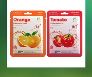 Detailansicht der KORMESIC Orange und Tomate Gesichtsmasken-Verpackung