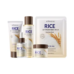 KORMESIC Rice Skincare Set with Niacinamide for Whitening and Moisturizing Skin Treatment