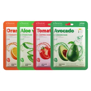 KORMESIC voedende gezichtsmaskers met avocado, aloë vera, tomaat en sinaasappelextract