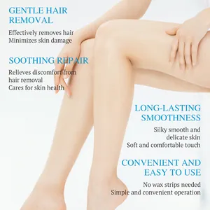 KORMESIC professional hair removal wax beans showing smooth hair-free skin on female legs