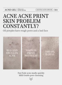 Comparación de problemas cutáneos tratados con gel facial de ácido salicílico