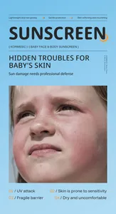 Detailed view showing baby skin sun damage and hidden troubles for Kormesic baby sunscreen