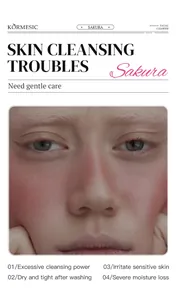 Detailed close-up view of facial skin redness illustrating various skin cleansing troubles