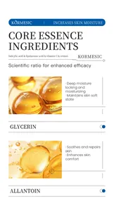 Detailweergave van ingrediënten van KORMESIC salicylzuurserum voor de huidherstel