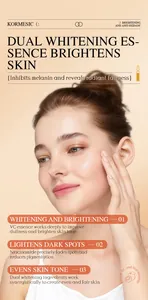 Detail of KORMESIC facial serum showing VC and Niacinamide brightening benefits
