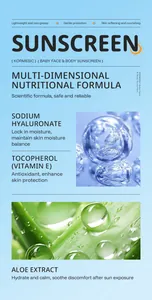 Infographic of Kormesic baby sunscreen showing aloe extract and vitamin E benefits