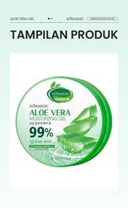 KORMESIC 99% Pure Aloe Vera Moisturizing Gel 300g Jar for Soothing Daily Skin Care