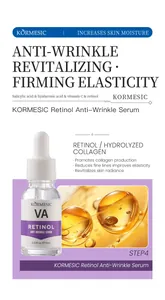 Detail van KORMESIC Retinol Anti-Rimpel Serum met collageen en actieve ingrediënten.