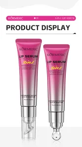Détail du sérum pour les lèvres 3-en-1 KORMESIC avec applicateur à bille et biais