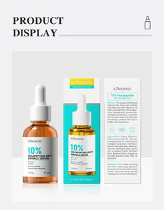 KORMESIC 10 % Hexapeptid Anti-Falten Gesichtsserum Flasche mit Verpackungskarton Detail