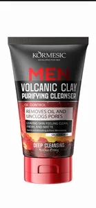 Limpiador purificante de arcilla volcánica KORMESIC Men para control profundo de grasa