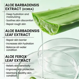 KORMESIC Aloe Vera Gel extract dripping from fresh leaf into a glass petri dish
