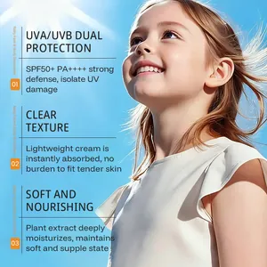 SPF50+ baby face and body sunscreen lotion providing high UVA and UVB dual protection