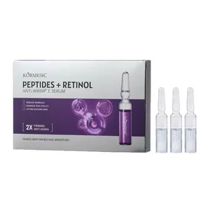 KORMESIC peptides and retinol anti-wrinkle serum gift box set with glass ampoules