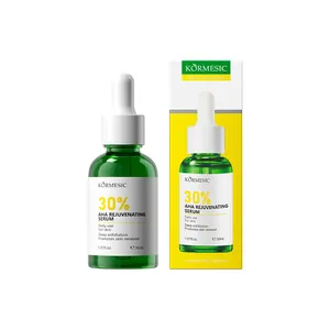 KORMESIC 30% AHA Verjüngendes Gesichtsserum Peeling 30ml Pipettenflasche Verpackung