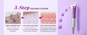 Detail showing 3-step delivery system of spicule collagen PDRN cream for skin recovery