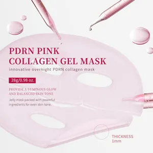 Détail du masque gel au collagène PDRN rose d'une épaisseur de 1 mm pour le teint.