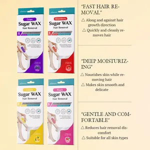KORMESIC fruit scented sugar wax hair removal strips for smooth skin