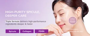 Detailed view of high-purity Spicule Collagen PDRN face cream application