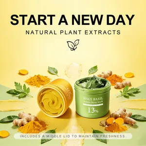 Holy Basil Bubble Deep Mask featuring natural ginger and turmeric plant extracts