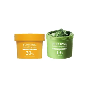 Holy Basil and Turmeric bubble deep mask duo for skin clarifying